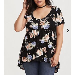 Torrid Hi-Low babydoll Top